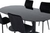 Imagine Pillan Oval Dining Table - Black / Black Glass Marble+Windu Lyx Chair - Black / Black Velvet_4