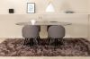 Imagine Pillan Oval Dining Table - Black / Black Glass Marble+Velvet Stitches Chair - Black / Grey Micro Fibre_4