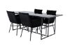 Imagine Leif Dining Table - Black / Black smoked smoked Glass+Petra Chair - Black / Black Velvet_4