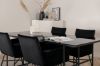 Imagine Leif Dining Table - Black / Black smoked smoked Glass+Petra Chair - Black / Black Velvet_4