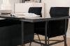 Imagine Leif Dining Table - Black / Black smoked smoked Glass+Petra Chair - Distressed Copper / Black Velvet_4