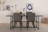 Imagine Leif Dining Table - Black / Black smoked smoked Glass+Windu Lyx Chair - Black / Grey Micro Fibre_4