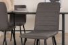 Imagine Leif Dining Table - Black / Black smoked smoked Glass+Windu Lyx Chair - Black / Grey Micro Fibre_4