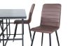 Imagine Leif Dining Table - Black / Black smoked smoked Glass+Windu Lyx Chair - Black / Brown Micro Fibre_4