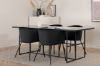 Imagine Leif Dining Table - Black / Black smoked smoked Glass+Berit Chair - Black / Black Velvet_4