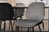 Imagine Leif Dining Table - Black / Black smoked smoked Glass+Emma Chair - Black / Black and Light Grey Black Velvet in Back Grey Velvet in front_4