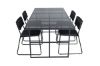 Imagine Leif Dining Table - Black / Black smoked smoked Glass+Kenth Chair - Black / Black PU_4