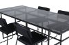 Imagine Leif Dining Table - Black / Black smoked smoked Glass+Kenth Chair - Black / Black PU_4