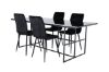 Imagine Leif Dining Table - Black / Black smoked smoked Glass+Windu Lyx Chair - Black / Black Velvet_4