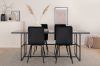 Imagine Leif Dining Table - Black / Black smoked smoked Glass+Windu Lyx Chair - Black / Black Velvet_4