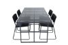 Imagine Leif Dining Table - Black / Black smoked smoked Glass+Kenth Chair - Black / Black Velvet_4