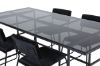 Imagine Leif Dining Table - Black / Black smoked smoked Glass+Kenth Chair - Black / Black Velvet_4