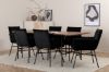 Imagine Uno Dining Table - Black / Walnut Veneer+Petra Chair - Black / Black Velvet_6