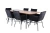 Imagine Uno Dining Table - Black / Walnut Veneer+Petra Chair - Black / Black Velvet_6