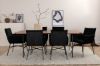 Imagine Uno Dining Table - Black / Walnut Veneer+Petra Chair - Black / Black Velvet_6