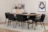 Imagine Uno Dining Table - Black / Walnut Veneer+Tvist Chair - Black / Black PU_6