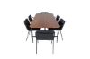 Imagine Uno Dining Table - Black / Walnut Veneer+Tvist Chair - Black / Black PU_6