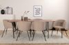 Imagine Uno Dining Table - Black / Walnut Veneer+Berit Chair - Black / Beige Fabric (Polyester linen )_6