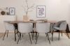 Imagine Uno Dining Table - Black / Walnut Veneer+Berit Chair - Black / Light Grey Velvet_6