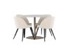 Imagine Lycke Dining Table with Velvet Dining Chair