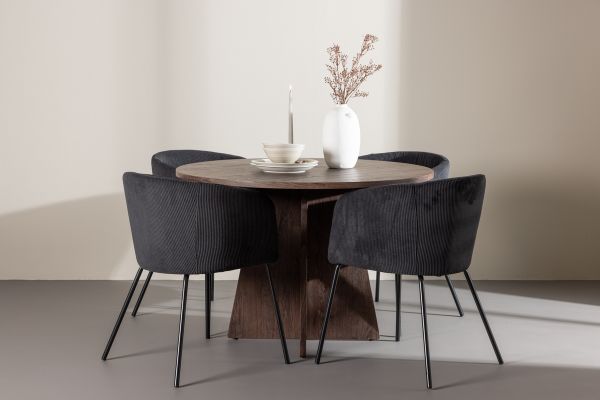 Imagine Bootcut Dining Table with Berit Dining Chair