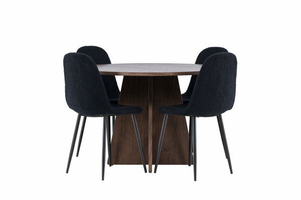 Imagine Bootcut Dining Table with Polar Dining Chair