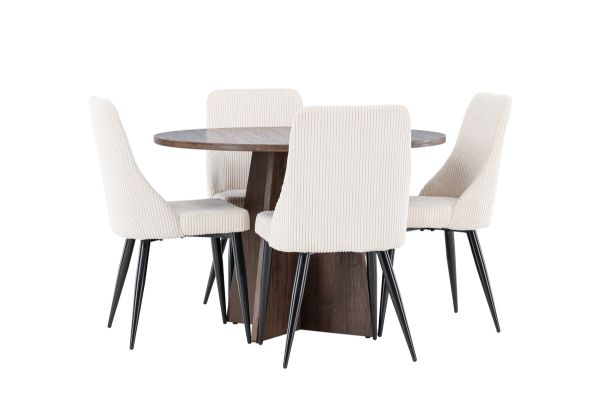 Imagine Bootcut Dining Table with Leone Dining Chair