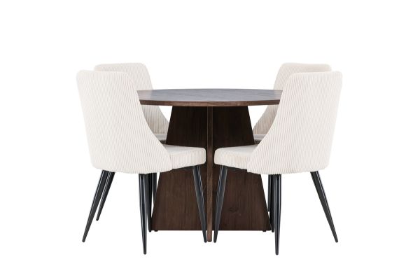 Imagine Bootcut Dining Table with Leone Dining Chair