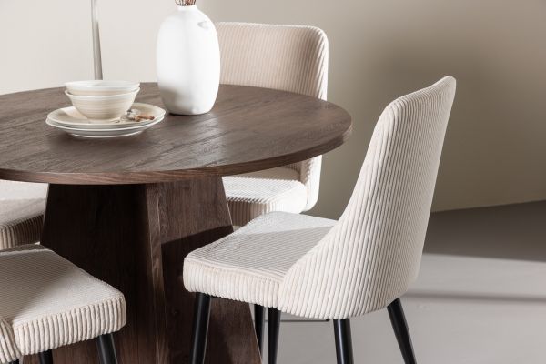 Imagine Bootcut Dining Table with Leone Dining Chair