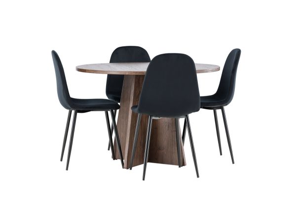 Imagine Bootcut Dining Table with Polar Dining Chair