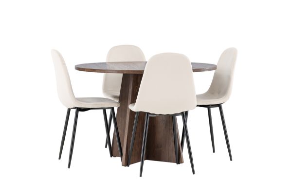 Imagine Bootcut Dining Table with Polar Dining Chair