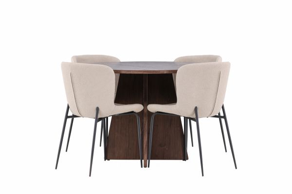 Imagine Bootcut Dining Table with Modesto Dining Chair