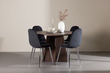 Imagine Bootcut Dining Table with Polar Dining Chair