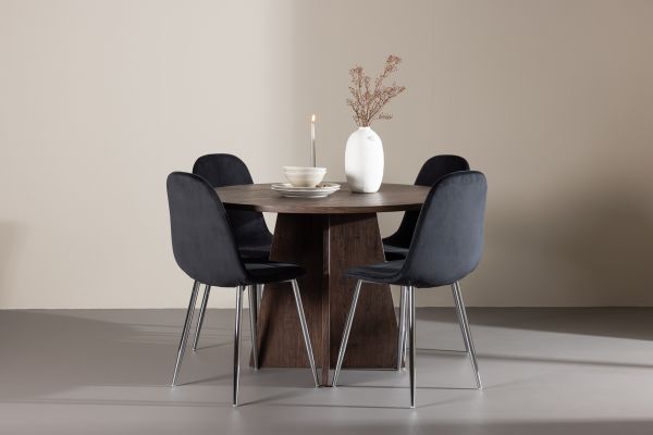 Imagine Bootcut Dining Table with Polar Dining Chair