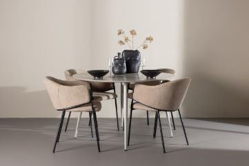 Imagine Plaza Dining Table with Evelina Dining Chair