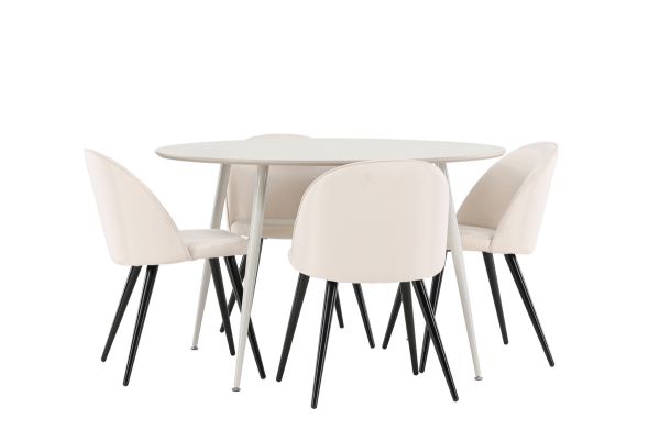 Imagine Plaza Dining Table with Velvet Dining Chair