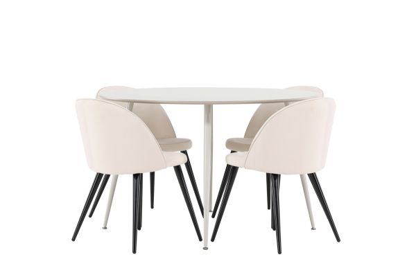 Imagine Plaza Dining Table with Velvet Dining Chair