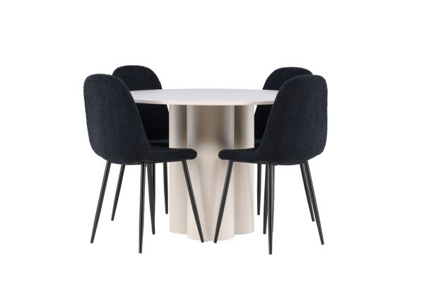 Imagine Olivia Dining Table with Polar Dining Chair