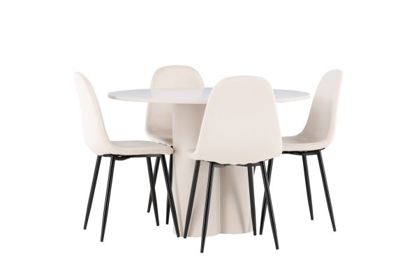 Imagine Olivia Dining Table with Polar Dining Chair