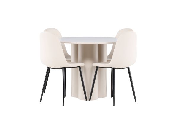 Imagine Olivia Dining Table with Polar Dining Chair