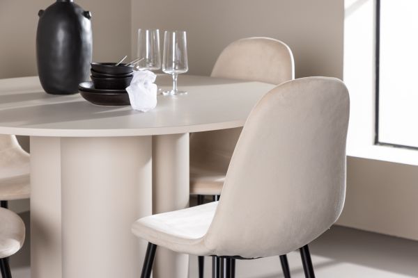 Imagine Olivia Dining Table with Polar Dining Chair