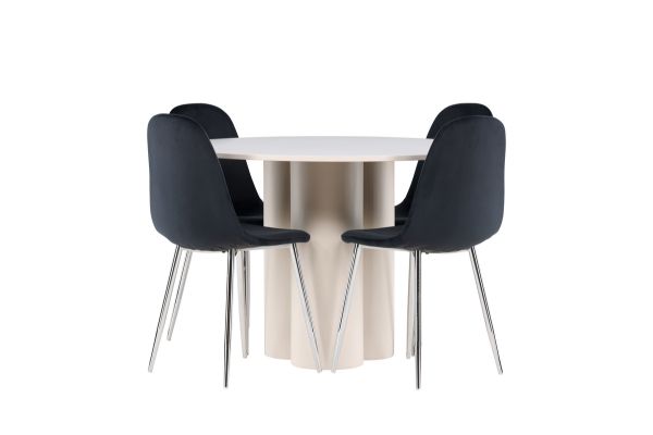 Imagine Olivia Dining Table with Polar Dining Chair