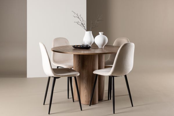 Imagine Olivia Dining Table with Polar Dining Chair