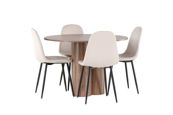 Imagine Olivia Dining Table with Polar Dining Chair