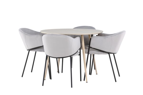 Imagine Plaza Dining Table with Evelina Dining Chair