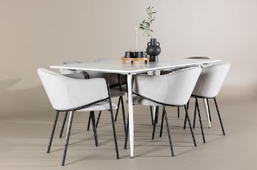 Imagine Silar Dining Table with Evelina Dining Chair