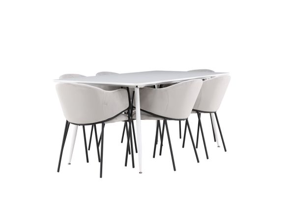 Imagine Silar Dining Table with Evelina Dining Chair