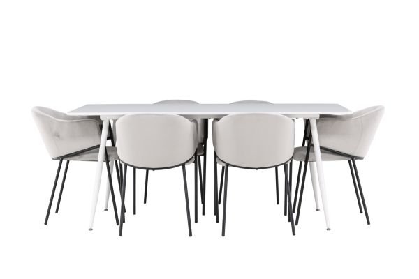 Imagine Silar Dining Table with Evelina Dining Chair