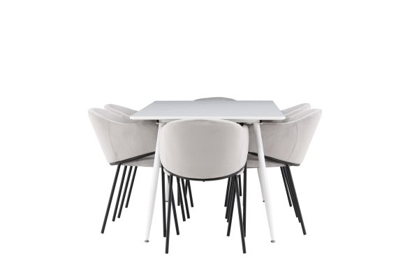 Imagine Silar Dining Table with Evelina Dining Chair