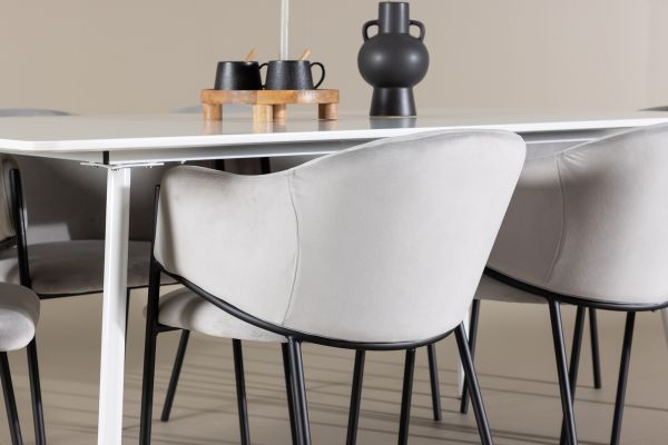 Imagine Silar Dining Table with Evelina Dining Chair